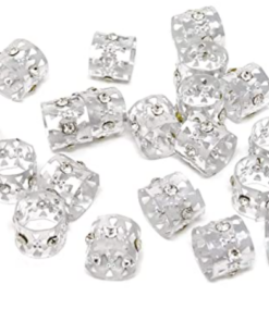 Lyrica Metal hair Rings Silver (12Pcs)
