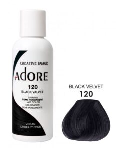 Adore Semi Permanent Hair Color 120 Black Velvet 118ml