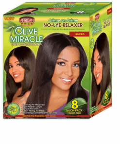 African Pride Olive Miracle 8-Touch-Up Relaxer Kit Super