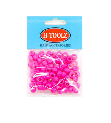 H-Toolz Transparent Pink+Glitter Beads 12x100pcs