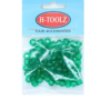 H-Toolz Transparent Green + Glitter Beads 12x100pcs