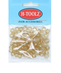 H-Toolz Transparent Gold + Glitter Beads 12x100pcs