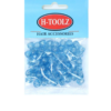 H-Toolz Transparent Blue+ Glitter Beads 12x100pcs