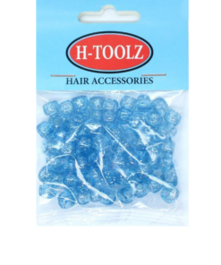 H-Toolz Transparent Blue+ Glitter Beads 12x100pcs